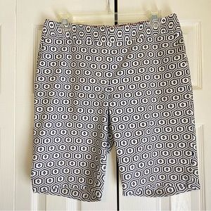 Cutter & Buck CB Drytec Golf Shorts Navy White Size 6